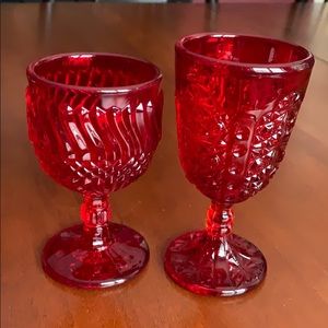 Stunning Red Ruby Glasses (set of 2)